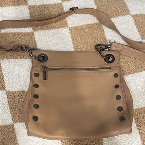 Hammitt Tan Crossbody Bag with Black Accents